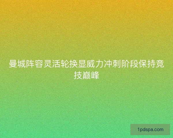 曼城阵容灵活轮换显威力冲刺阶段保持竞技巅峰