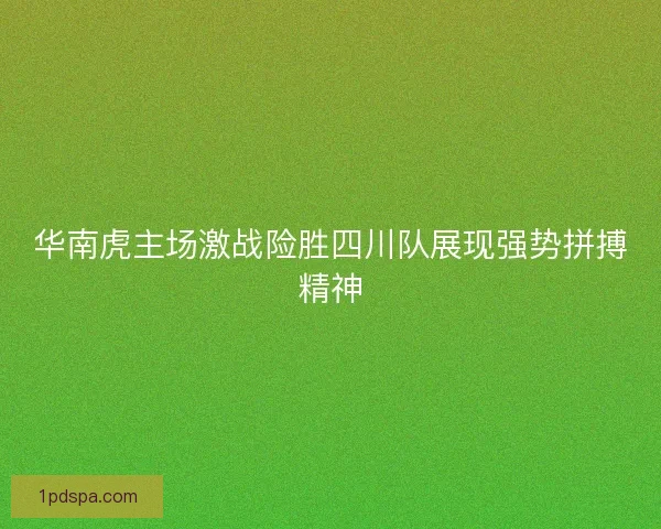 华南虎主场激战险胜四川队展现强势拼搏精神